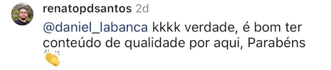 Repercussão e comentários nas redes sociais de Daniel Labanca